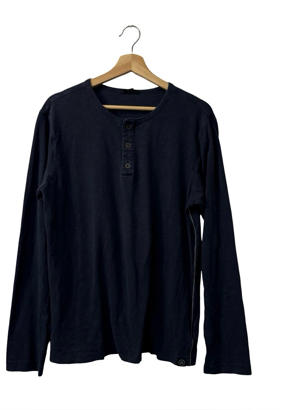 Aether Blue‎ Men’s Henley Shirt 100% Cotton Size Large